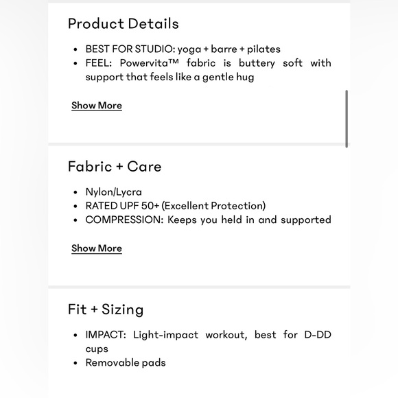 ATHLETA Elation longline bra D-DD - Picture 5 of 8